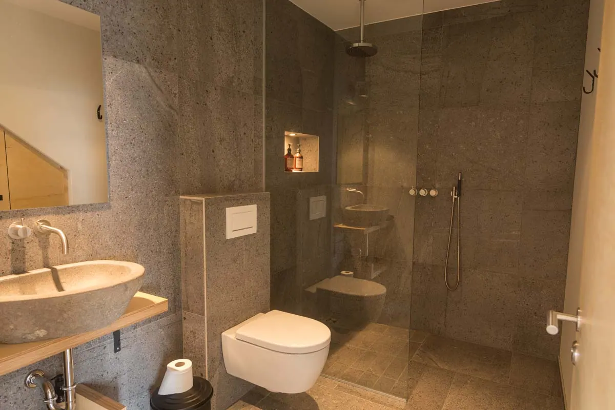Apartment 15A: Bathroom with walk-in shower