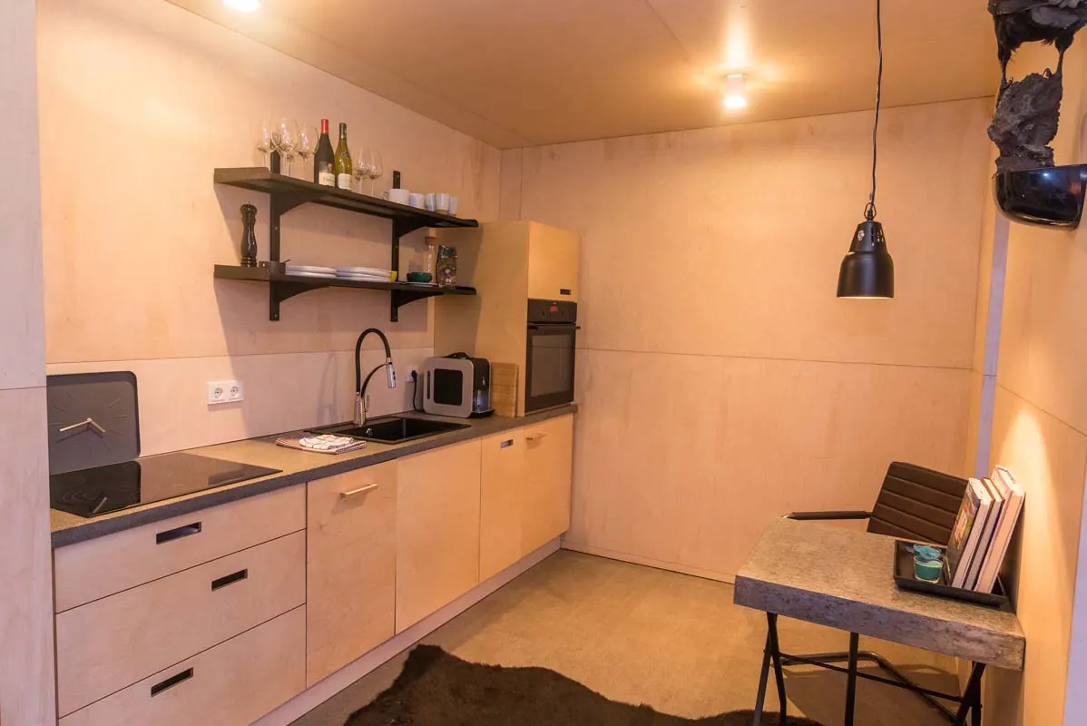 Apartment 15C: Kitchen and living area